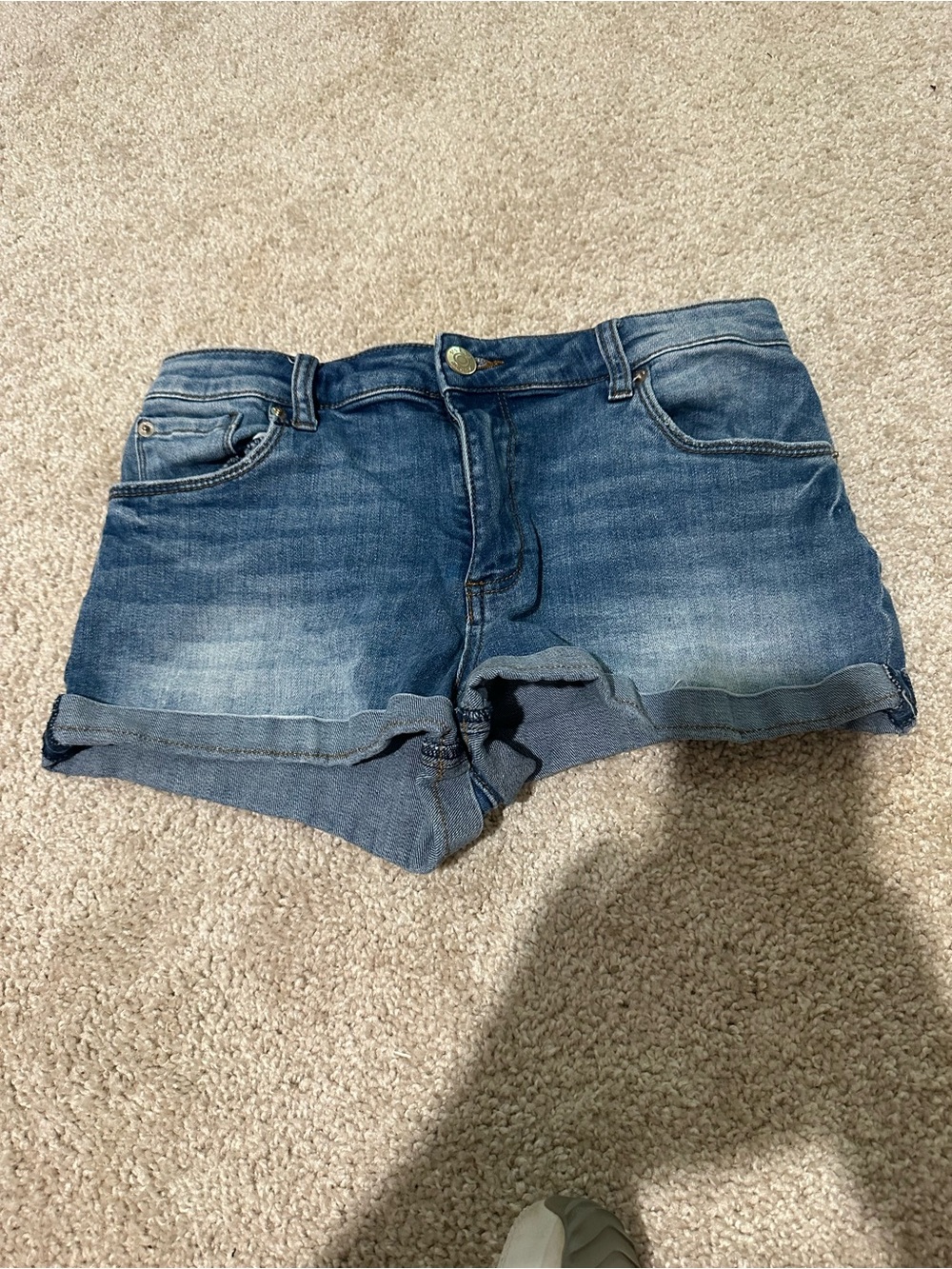 STS Blue Washed Denim Cuffed Jean Shorts